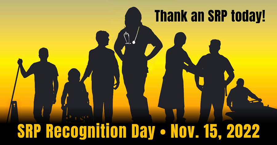 Thank an SRP today! SRP Recognition Day - Nov. 15, 2022