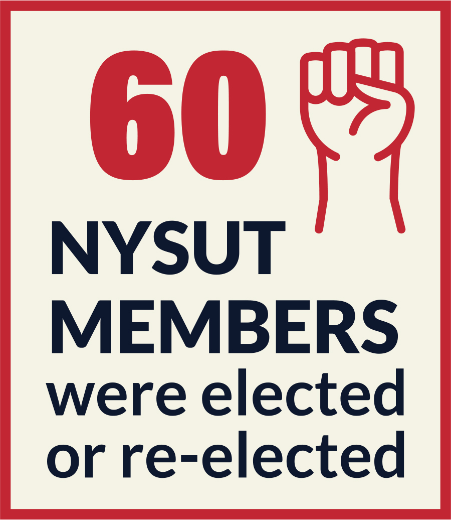 60 NYSUT members were elected or re-elected