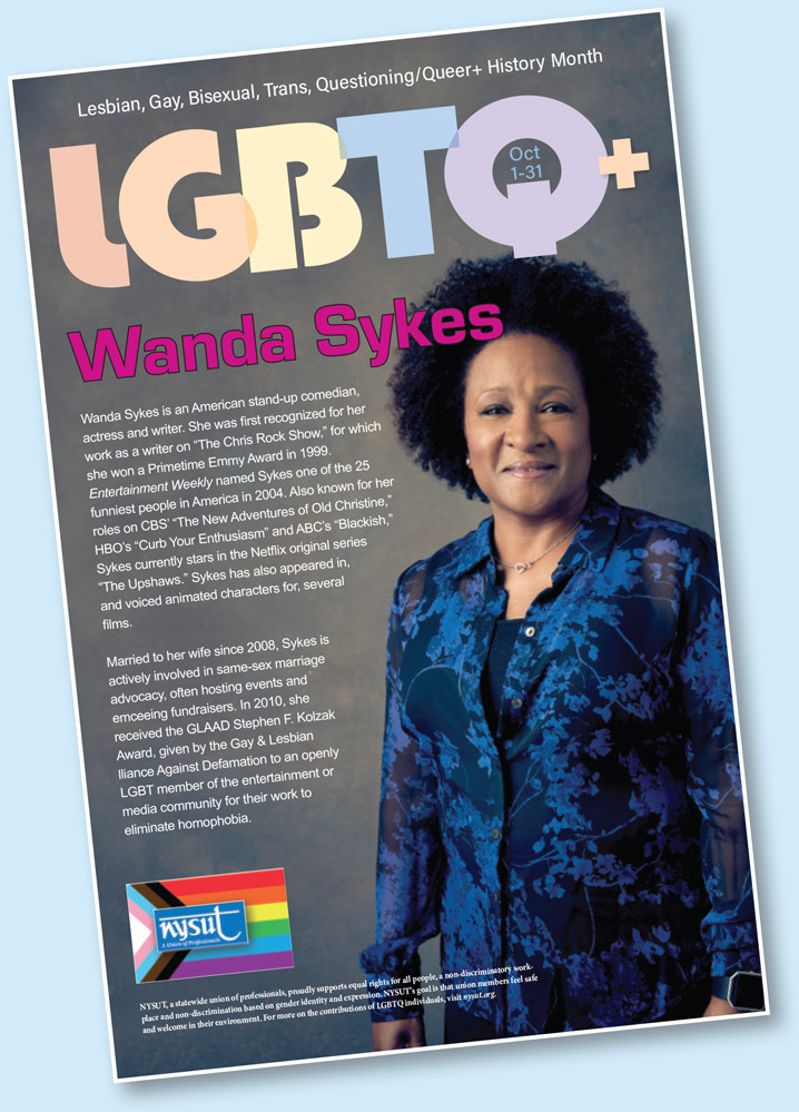 LGBTQ+ publication cover with Wanda Sykes