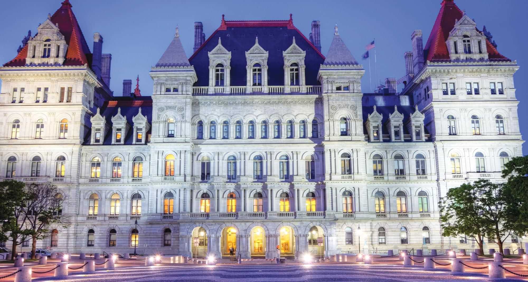 the New York State capitol building