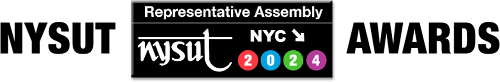 NYSUT 2024 Representative Assembly Awards typography and graphic