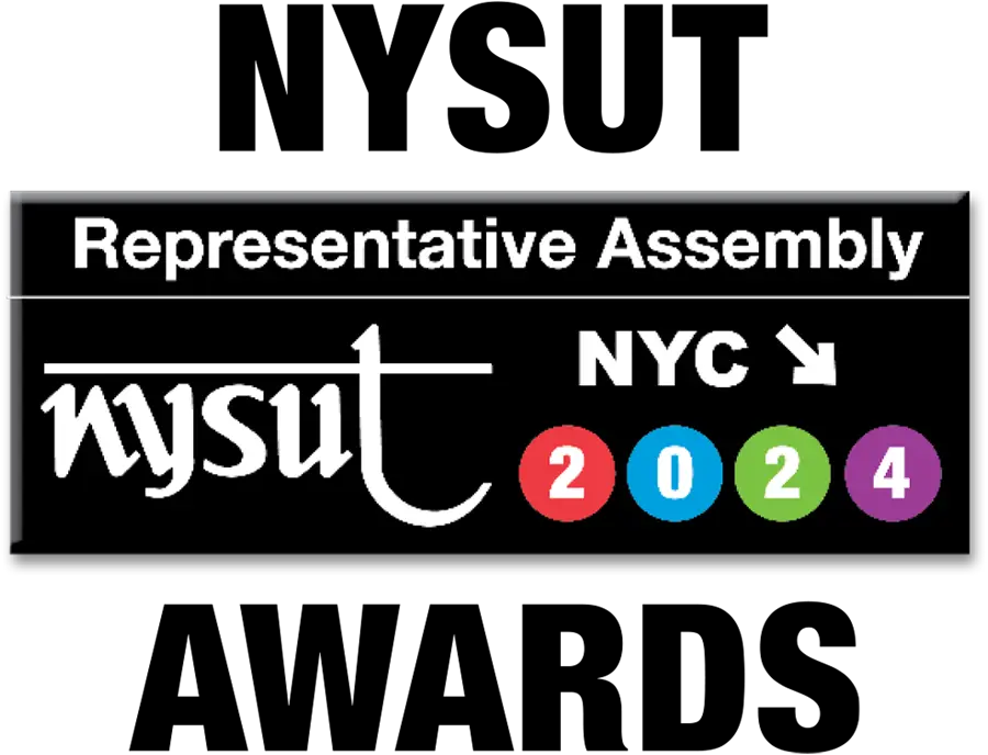 NYSUT 2024 Representative Assembly Awards typography and graphic