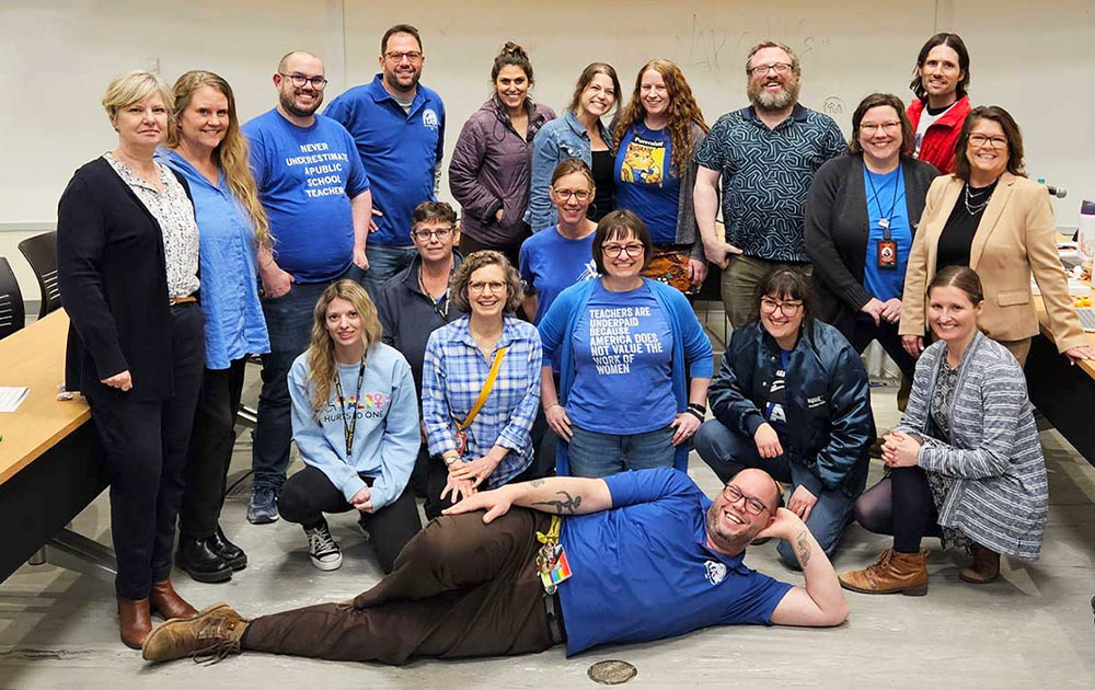 group photo of Ithaca TA Contract Action Team