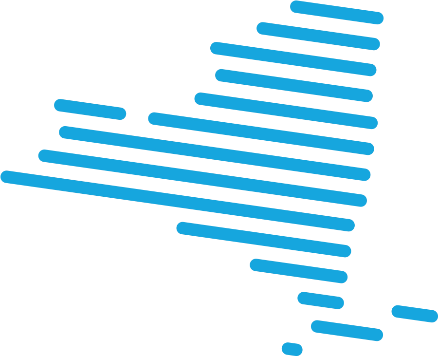 line graphic of New York State