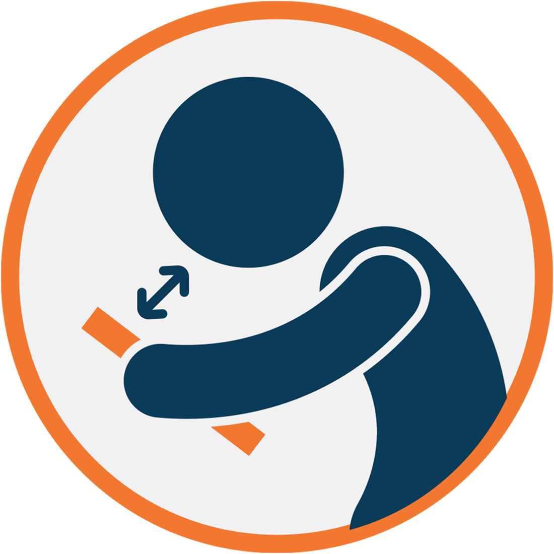 minimalist graphic of a figure profile looking at a tablet