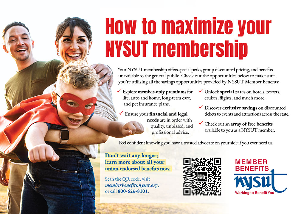 NYUST Member Benefits Advertisement